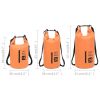 20L Roll Top PVC Dry Bag with Zipper Pocket - Orange