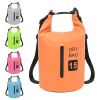 15L Roll Top PVC Dry Bag with Zipper Pocket - Orange