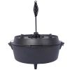8-Quart Pre-Seasoned Cast Iron Dutch Oven /w Skillet Lid