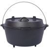 8-Quart Pre-Seasoned Cast Iron Dutch Oven /w Skillet Lid