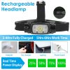 Rechargeable Motion Sensor Headlamp 9 Light Modes Hand Wave Headlight Phone Charging Torch Flashlight for Fishing Running Camping Hiking
