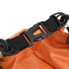 30L Roll Top PVC Dry Bag with Zipper Pocket - Orange