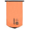 30L Roll Top PVC Dry Bag with Zipper Pocket - Orange