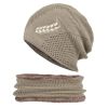 Coral Fleece Scarf Winter Hat Soft Men's Beanie —à–∞–ø–∫–∞ –º—É–∂—Å–∫–∞—è Warm Hat gorras hombre Knitted Double Layer Cap touca masculina