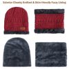 3-Pieces Winter Hat Gloves Scarf Set, Knit Warm Beanie Hat Neck Warmer Touch Screen Mittens for Women and Men, Great Christmas Gift