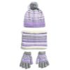 Winter Kids Knitted Hat Scarf Gloves 3Pcs Boys Girls Winter Warm Beanie Hat and Glove Scarf Set Beanie Neck Warmer Mittens for 4-7-Year-Old Kids