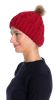 Winter Knitted Slouch Beanie Hat with Pom Pom for Women Winter Slouchy Hat Beanie