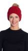 Winter Knitted Slouch Beanie Hat with Pom Pom for Women Winter Slouchy Hat Beanie